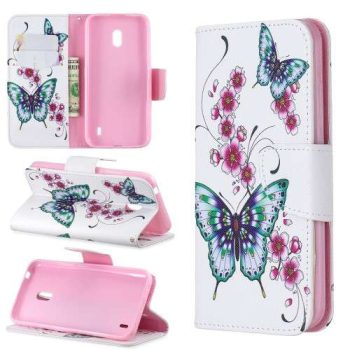Калъф / book type / Nokia 2.2 - бял с пеперуди