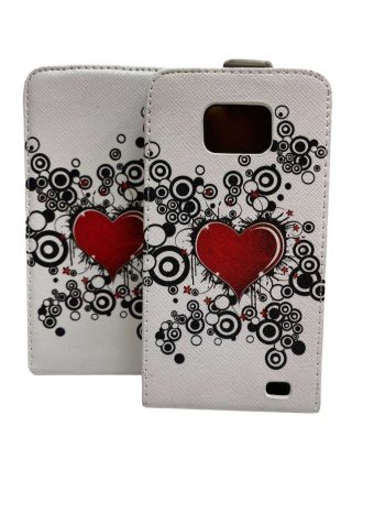Кожен калъф Premium Samsung i9100 Galaxy S2 - сърце