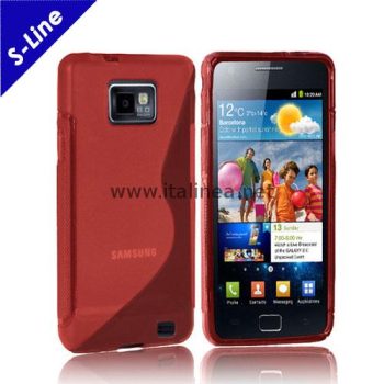 Силиконов TPU S-Line калъф Samsung i9100 Galaxy S2 / червен