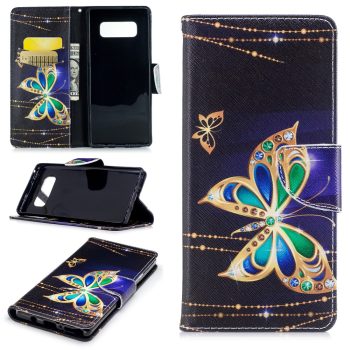 Калъф /book type/ Samsung Galaxy Note 8 - златиста пеперуда