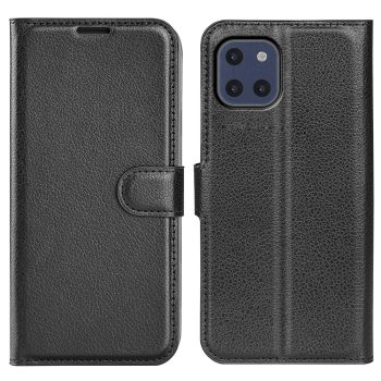 Кожен калъф тефтер / book type / Samsung Galaxy A03 - черен