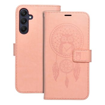 Кожен калъф тефтер / MEZZO Book / Samsung Galaxy A24 4G / A25 5G - праскова Dreamcatcher