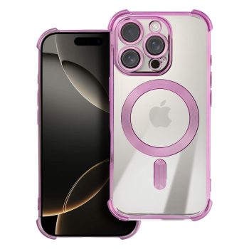 Силиконов калъф гръб Antishock Electro Magsafe Case iPhone 16 Pro - розов