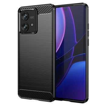Силиконов калъф гръб Carbon Case Motorola Edge 40 Neo - черен